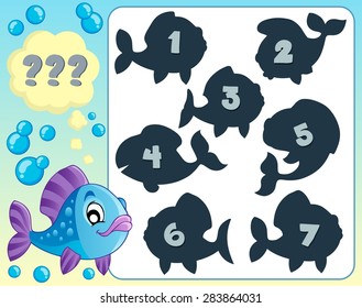 Fish riddle theme image 5 - eps10 vector illustration.