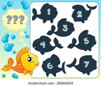 Fish riddle theme image 6 - eps10 vector illustration.