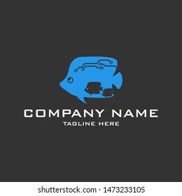 fish robot logo depicting technology