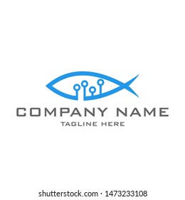 fish robot logo depicting technology