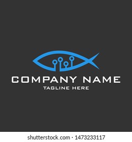 fish robot logo depicting technology