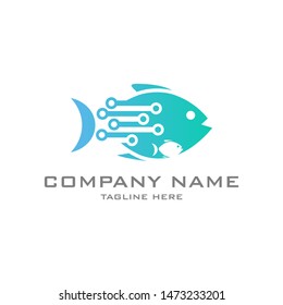 
fish robot logo depicting technology
