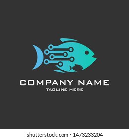
fish robot logo depicting technology