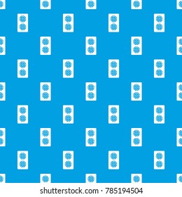 Fish roll pattern repeat seamless in blue color for any design. Vector geometric illustration