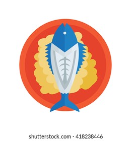 fish salad vector food