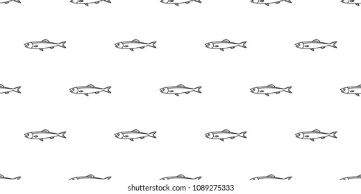 fish salmon seamless pattern shark fin whale dolphin vector ocean wave background isolated repeat wallpaper