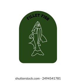 fish sardines fillet label poster illustration