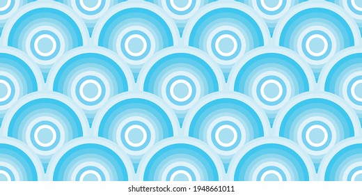 Fish scale abstract geometric vector pattern background