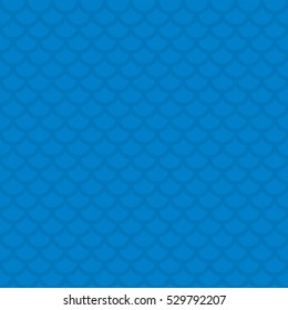 Fish scale. Blue Neutral Seamless Pattern for Modern Design in Flat Style. Tileable Geometric Vector Background.