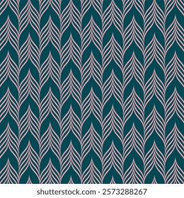 Fish scale or feather seamless vector pattern
