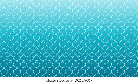 Fish scale and mermaid background