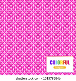 Fish scale pattern plastic pink color, Colorful background, Vector illustration bright design.