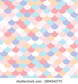 Fish scale seamless pattern colorful geometic wavy background