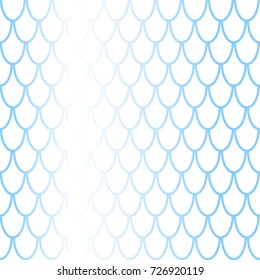 Fish scale seamless pattern with colorful gradient. Fish skin vector background. Scale ornament. Mermaid pattern. Blue fish skin seamless pattern tile. Mermaid background. Gradient shiny fishscale