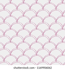 Fish scale seamless pattern. Reptile, dragon skin texture. Tillable background for your fabric, textile design, wrapping paper, swimwear or wallpaper. Blue mermaid tail with fish scale underwater.