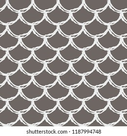 Fish scale seamless pattern. Reptile, dragon skin texture. Tillable background for your fabric, textile design, wrapping paper, swimwear or wallpaper. Blue mermaid tail with fish scale underwater.