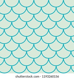 Fish scale seamless pattern. Reptile, dragon skin texture. Tillable background for your fabric, textile design, wrapping paper, swimwear or wallpaper. Blue mermaid tail with fish scale underwater.