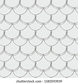 Fish scale seamless pattern. Reptile, dragon skin texture. Tillable background for your fabric, textile design, wrapping paper, swimwear or wallpaper. Blue mermaid tail with fish scale underwater.