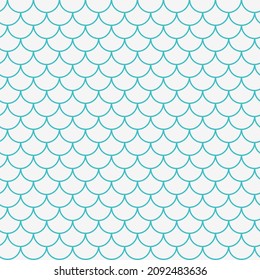 Fish scale seamless pattern. Reptile, dragon skin texture. Tillable background for your fabric, textile design, wrapping paper, swimwear or wallpaper. Blue mermaid tail with fish scale underwater.