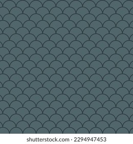 Fish scale seamless pattern. Reptile, dragon skin texture. Tillable background for your fabric, textile design, wrapping paper, swimwear or wallpaper. Grey mermaid tail with fish scale underwater.
