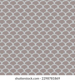 Fish scale seamless pattern. Reptile, dragon skin texture. Tillable background for your fabric, textile design, wrapping paper, swimwear or wallpaper. Grey mermaid tail with fish scale underwater.