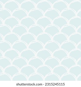 Fish scale seamless pattern. Reptile, dragon skin texture. Tillable background for your fabric, textile design, wrapping paper, swimwear or wallpaper. Blue mermaid tail with fish scale underwater.