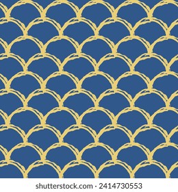 Patrón sin fisuras de la escala de los peces. Reptile, textura de piel de dragón. Fondo escalable para tu tela, diseño textil, papel de envoltura, ropa de baño o papel pintado. Cola de sirena azul con escala de pescado bajo el agua.