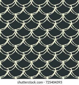Fish scale seamless pattern. Reptile, dragon skin texture. Tillable background for your fabric, textile design, wrapping paper, swimwear or wallpaper. Blue mermaid tail with fish scale underwater.