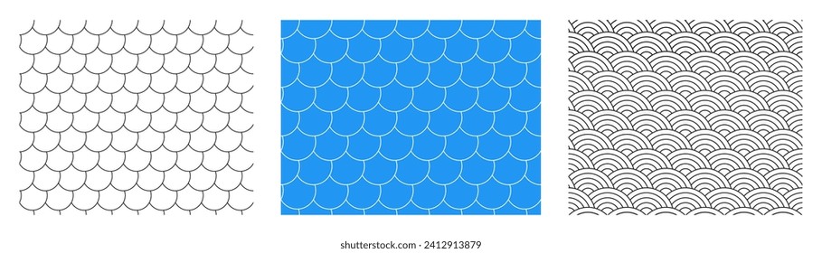 fish scale seamless pattern. skin texture background of fish, dragon, reptile, snake.