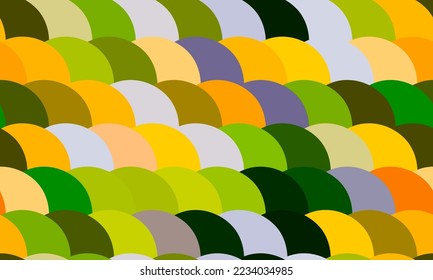 Fish scale texture seamless vector pattern. Mermaid tail skin graphic design. Nautical geometric motif. Vivid fish scale detail Elements. Fabric print pattern.