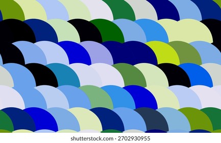 Padrão de vetor sem emenda de textura de escala de peixe. Fundo da pele da cauda da sereia. Motivo geométrico náutico. Elementos de detalhe criativos da escala de peixes. Papel de parede design de repetição.