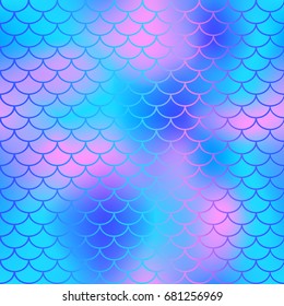 Red and pink mermaid scale seamless pattern Vector Image