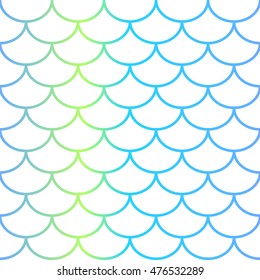 Fish scale vector seamless pattern on white background. Fish skin bordered. Vector tile. Fishscale surface. Koi illustration. Natural background for web design, wedding invitations, mermaid theme