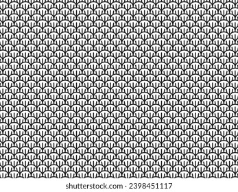 fish scales pattern vector.  Seamless pattern.  black and white background design