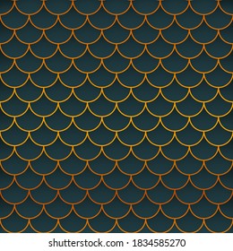 fish scales seamless geometric pattern vector illustration  