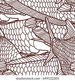 Fish scales seamless pattern