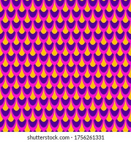 Fish scales seamless pattern. Feathers of bird or tail of mermaid background. Vector kids illustration for textile, print or fabric