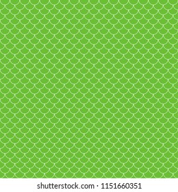 Fish Scales Seamless Pattern - Lime green and white fish scales or scallops design
