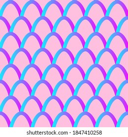 Fish scales seamless pattern. Mermaid tail background. Pattern with circles. Fishscales banner. Vector illustration