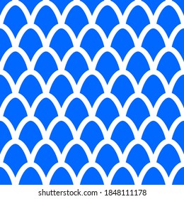 Fish scales seamless pattern. Mermaid tail background. Pattern with circles. Fishscales banner. Vector illustration
