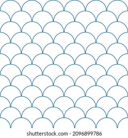 Fish scales seamless pattern. Mermaid tail abstract background for textiles, wallpaper. Vector illustration. Pattern for invitation