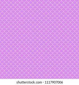 Fish Scales Seamless Pattern - Pink and white fish scales or scallops design
