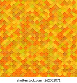 Fish scales texture.  Gold Abstract background. Vector illustration 