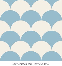 Fish scales vector seamless pattern in retro vintage style for for textile, wrapping, package, scrapbooking. Nautical wallpaper background