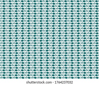 fish Scandinavian folk seamless pattern, monochrome vector
