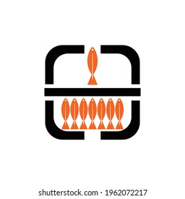 Logo-Design-Element für Fisch-gescante Symbole