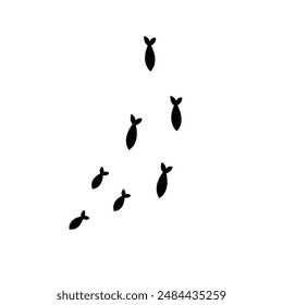 fish. School of fish. vector template , clip art 