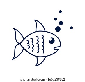 fish sea animal isolated icon vector illustration design