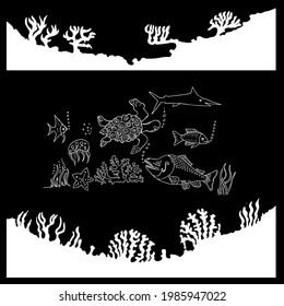fish and sea animal pattern