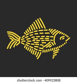 fish of the sea on a gray background